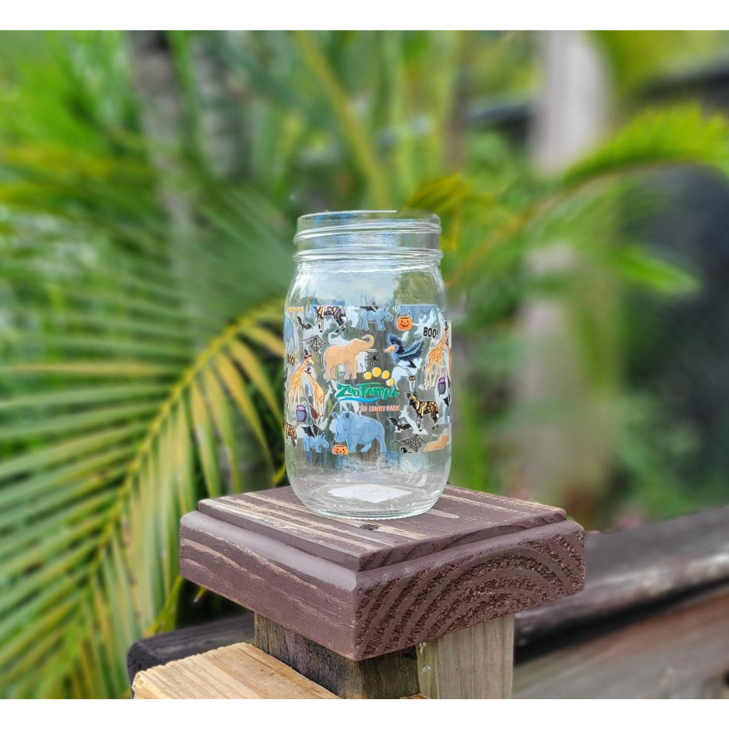 Halloween Animal Collage Mason Jar