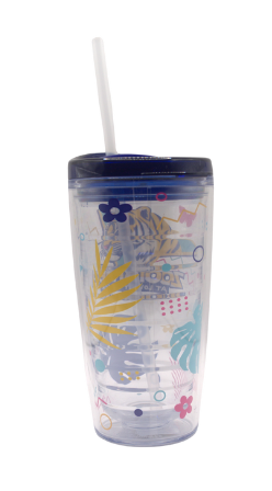 Retro Tiger Cup with Straw