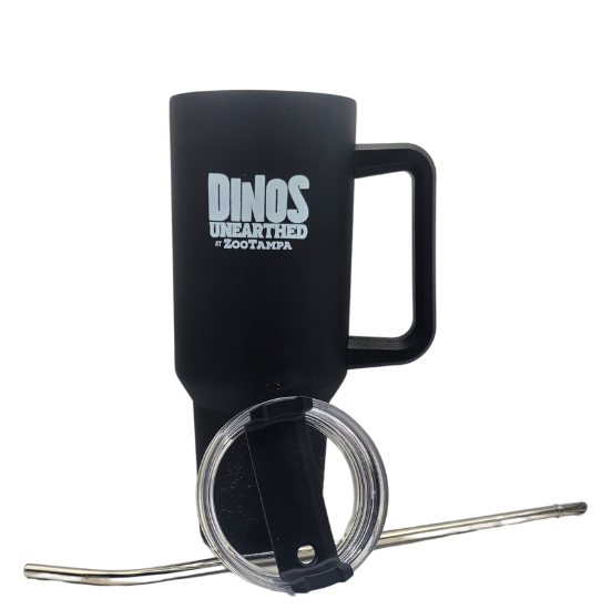 Dinos Unearthed logo 40oz Tumbler (black)