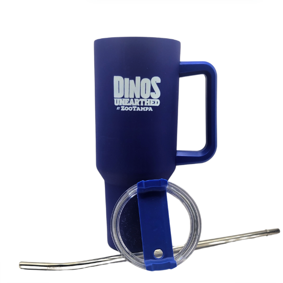 Dinos Unearthed logo 40oz Tumbler (Blue)