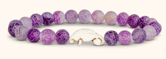 Manatee Tracking Bracelet- Coral Reef Violet