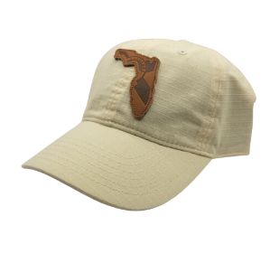 Florida Leather Patch Baseball Hat -Cream