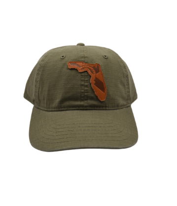 Florida Leather Patch Baseball hat -Forest Green