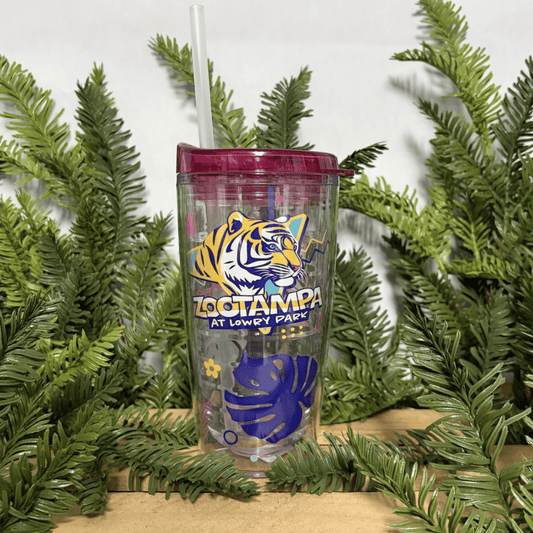 Retro Tiger Cup with Straw