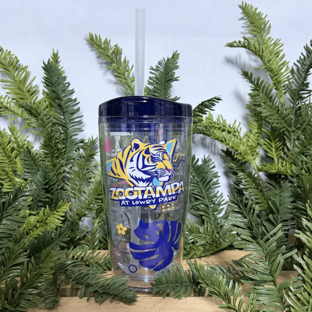 Retro Tiger Cup with Straw