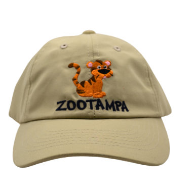 Toddler Tiger Embroidered Hat- Tan