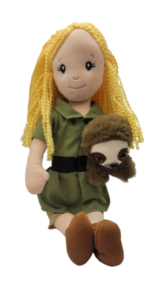 Zookeeper Doll with Sloth -Blonde Hair