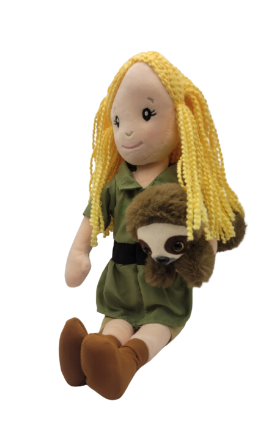 Zookeeper Doll with Sloth -Blonde Hair