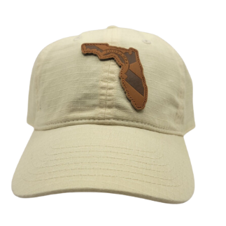 Florida Leather Patch Baseball Hat -Cream