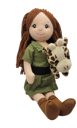 Zookeeper Doll with Giraffe - Red Hair